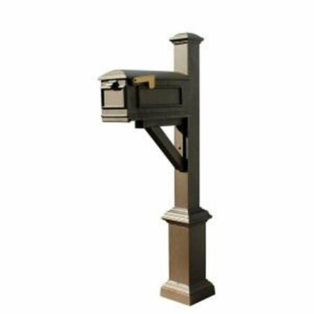 BOOK PUBLISHING CO Westhaven System with Lewiston Mailbox Square Base & Large Ball Finial Bronze GR2642748